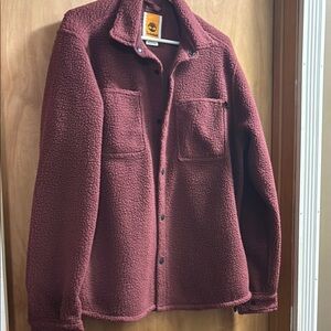 Timberland Men's Burgundy Fleece Jacket